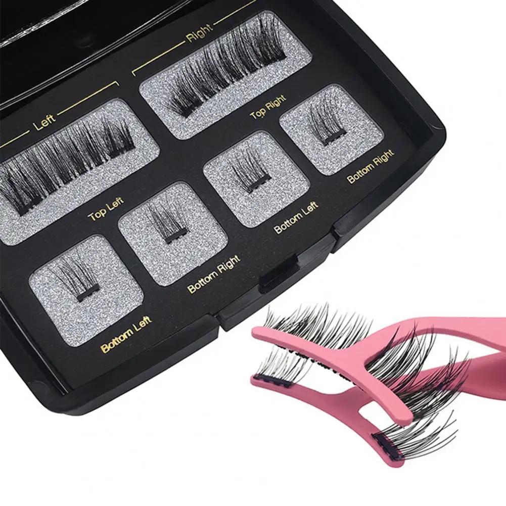 Precision Tweezers Eyelash Accessories Ergonomic Portable for Magnetic Lashes Tweezer Widen Handle Eyelash Applicator Stainless Steel False Eyelash