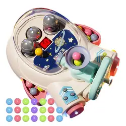 Pinball Machine For Kids Spaceship Shaped DIY Pinball Game Puzzle-Model Building Kits 3D Pinball Machine Mechanical Model