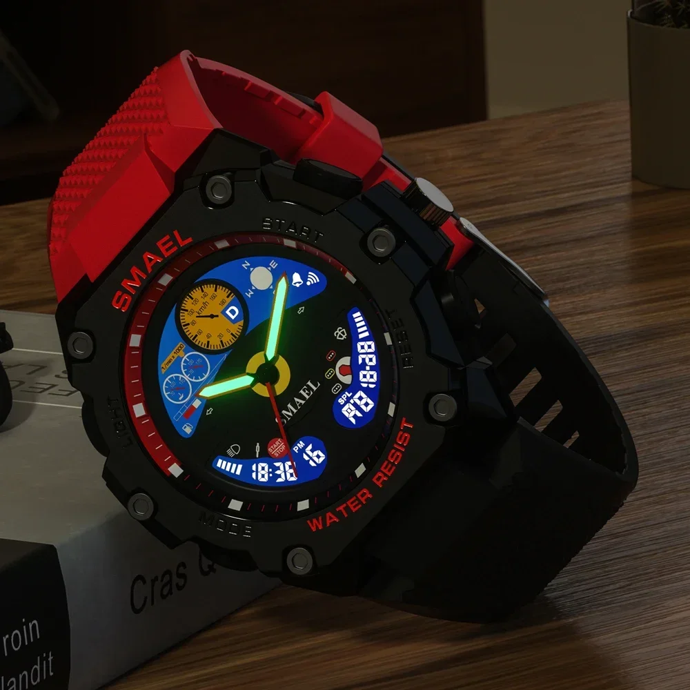 SMAEL Brand Sport Watches Waterproof Dropshipping Watch Alarm Clock 8092 Young Fashion Quartz Wristwatches