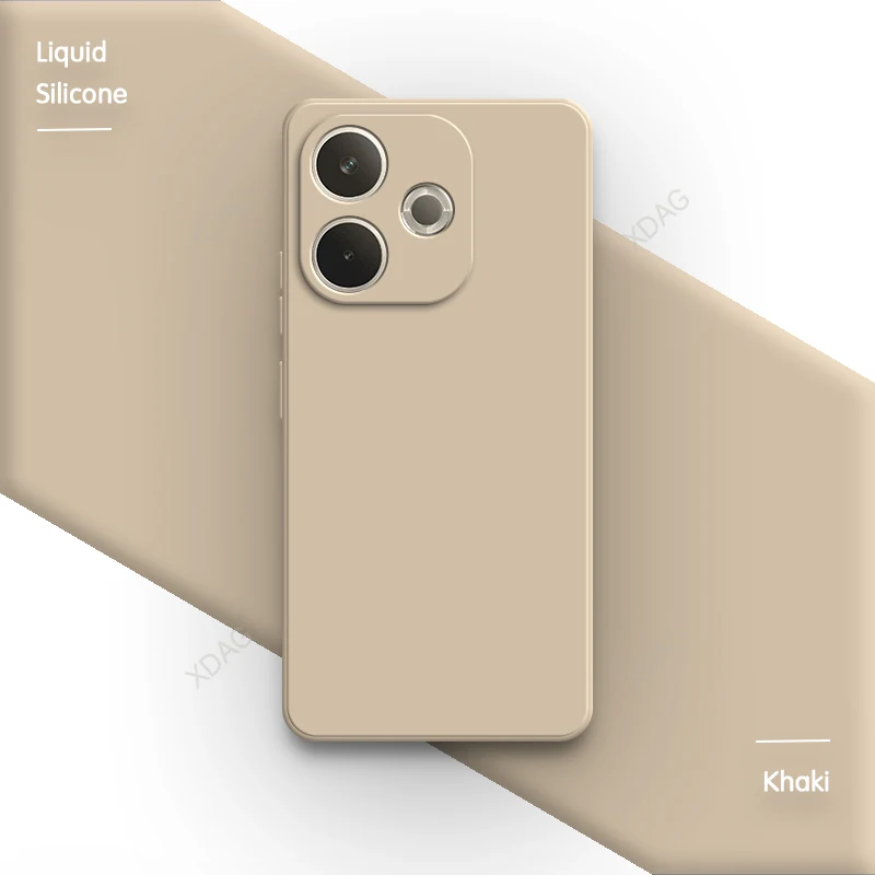 Premium Soft Silicone Square Phone Case - High-Quality Back Cover