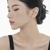 F.I.N.S 1PC Irregular Surface Enamel S925 Sterling Silver Ear Clip Texture Ear Cuffs for Non Pierced Ears Catilage Fine Jewelry 2