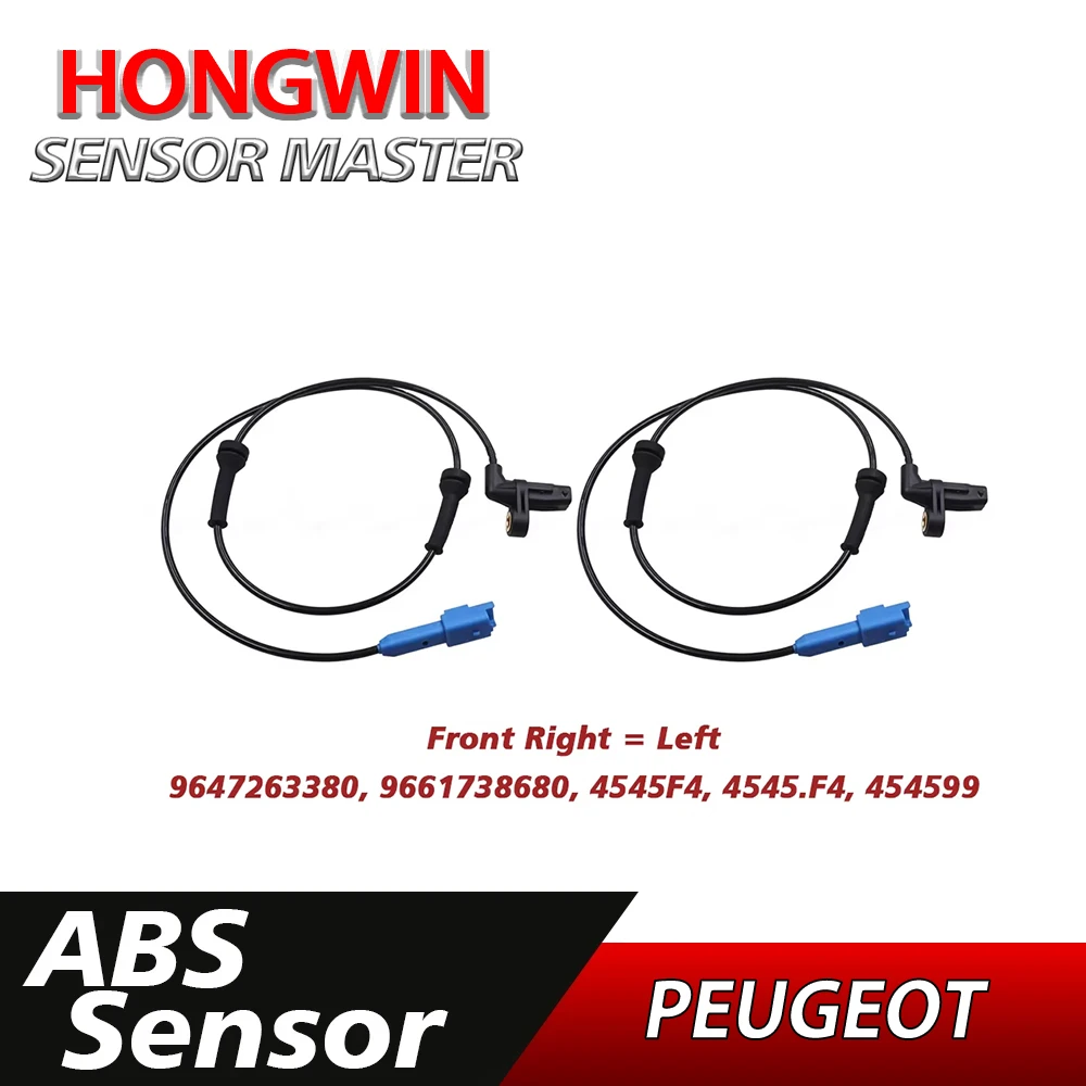 4545F4 4545.F4 454599 Front R=L Wheel Speed ABS Sensor For Peugeot 206 2A/C 2D 2E/K 206 Van 206+ 2L_,2M_ 9647263380 9661738680