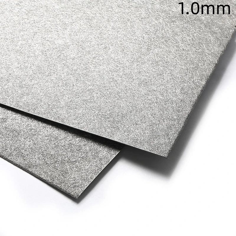 

100x100mmx1.0mm Thick High Purity Titanium Fiber Paper Gas Diffusion Layer Fiber Sintered Ti Felt for Fuel Cell Research