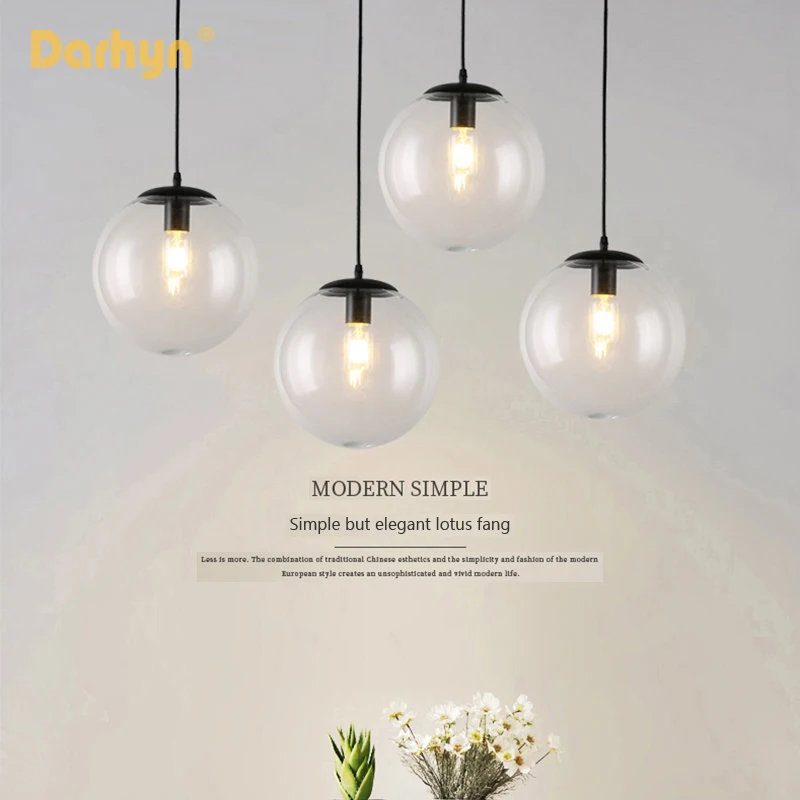 

Chandelier Pendants Lamp Bedside Hanging Lights Suspension Lighting Modern Kitchen Loft Glass Lamps ceiling pendant light