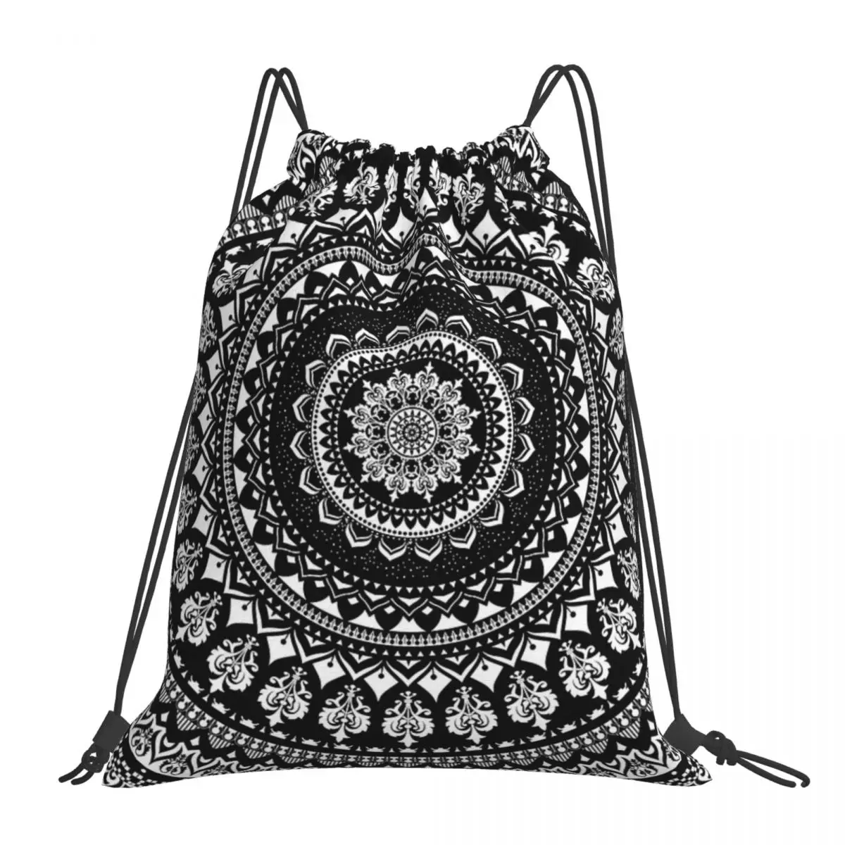 

Mandala Backpacks Multi-function Boho Portable Drawstring Bags Drawstring Bundle Pocket Sports Bag BookBag For Travel School