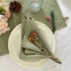 Set Of 6 40x40cm Table Cloth Napkins Durable Polyester Thicken Placemat Reusable for Kitchen Dining  Wedding Decoration 1