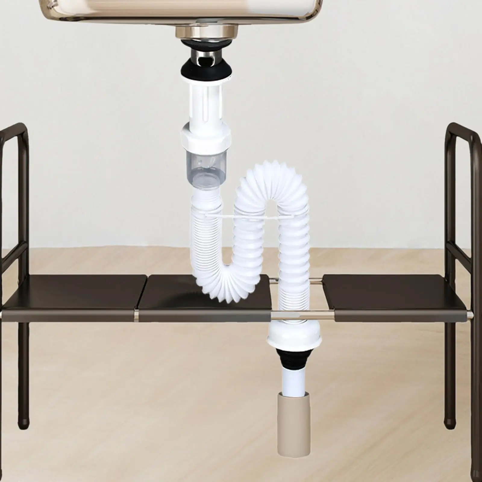 

Bathroom Sink Drain Pipe Universal with Sealing Lid Sink Sewer Pipe Basin Drain Pipe for Home Hotel Wash Basin Kitchen Bathroom