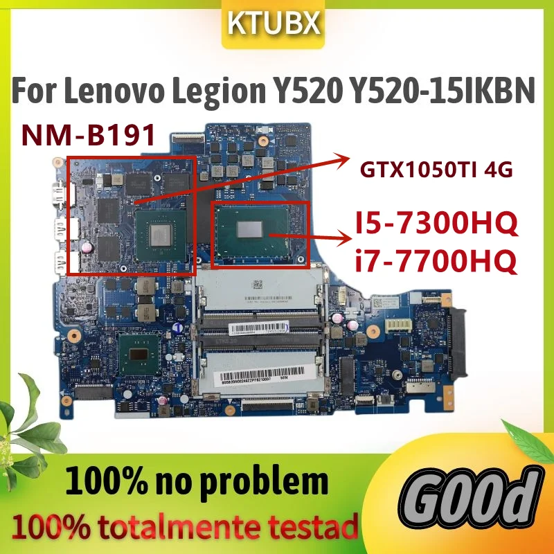 NM-B191.For Lenovo Legion Y520 Y520-15IKBN Laptop Motherboard,With