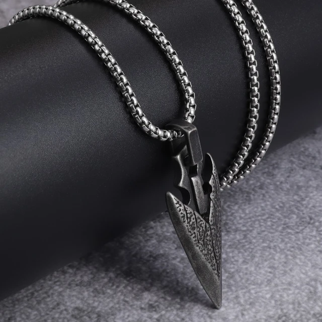 Dropship Viking Mens Arrowhead Necklace Warrior Arrow Spear Head Stainless  Steel Pendant to Sell Online at a Lower Price | Doba