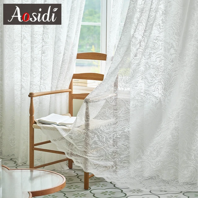 Tende in Tulle Voile di pizzo bianco per il soggiorno tenda trasparente  trasparente per finestre della stanza Solid Rideaux matrimonio decorazioni  per la casa - AliExpress