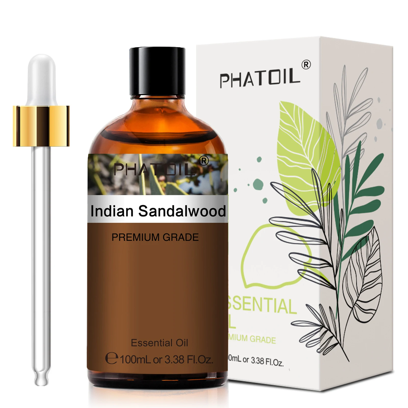 PHATOIL 100ML Eucalyptus Rose Essential Oils Lavender Indian Sandalwood Bergamot Cinnamon Lemongrass Essential Oils For Skin - Image 3