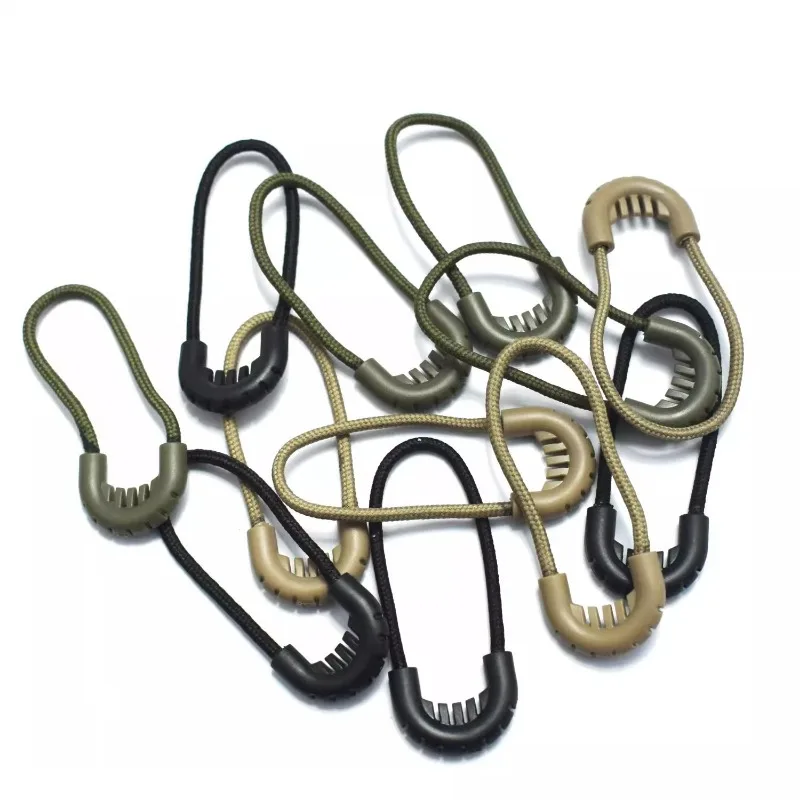 Outdoor Backpack Zipper Head Handbag Anti Theft PVC Zip Puller Bag Unisex Black Khaki Light Zippers Sturdy Bag Parts Accessories