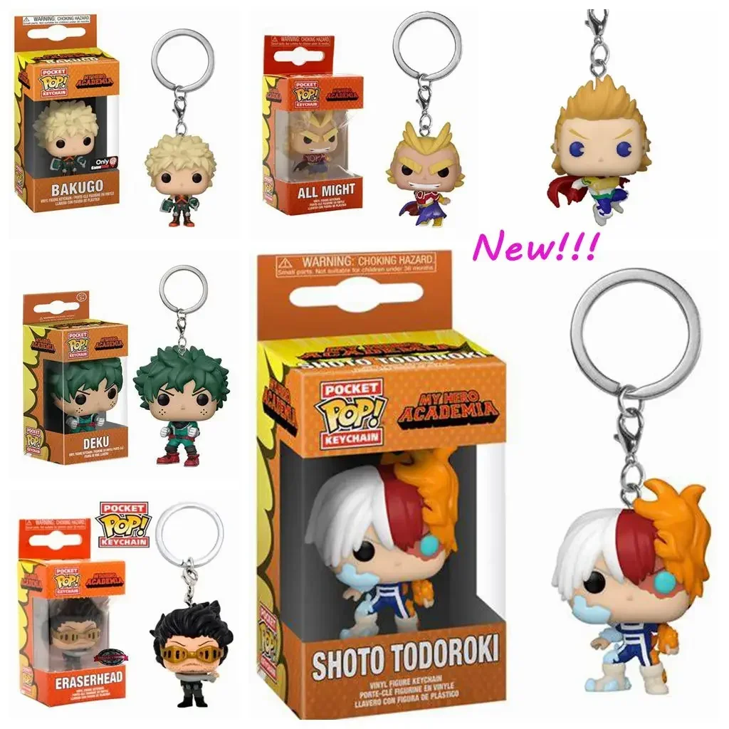 thumbnail image 2 of FUNKO MY HERO ACADEMIA & DEKU Bakugo Llavero de bolsillo Figura de acción de vinilo Modelo coleccionable Juguetes para niños Regalo de Navidad, 2 of 5