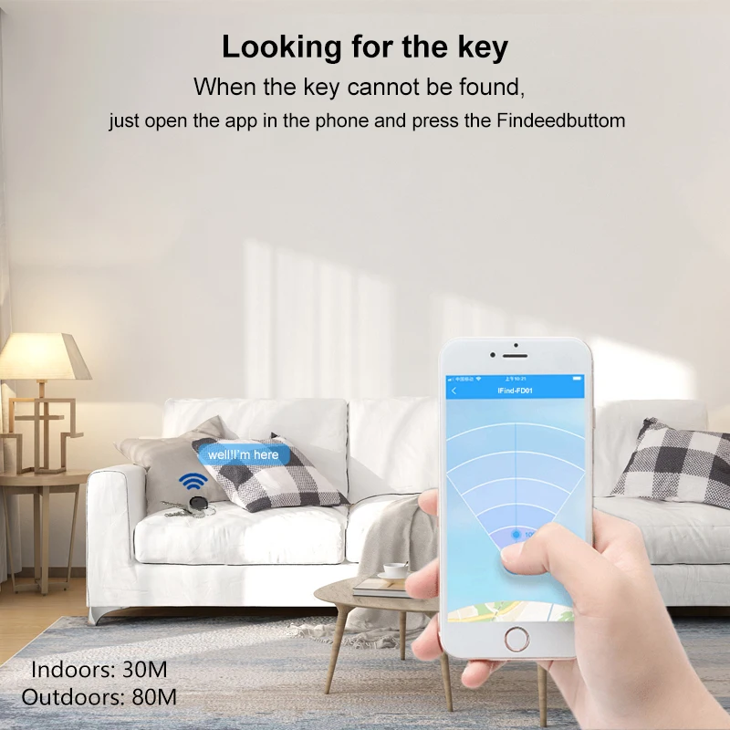 Tuya Anti Lost Finder key item Finder Smart Mini GPS Tracker Mobile Phone Bluetooth Connection Two