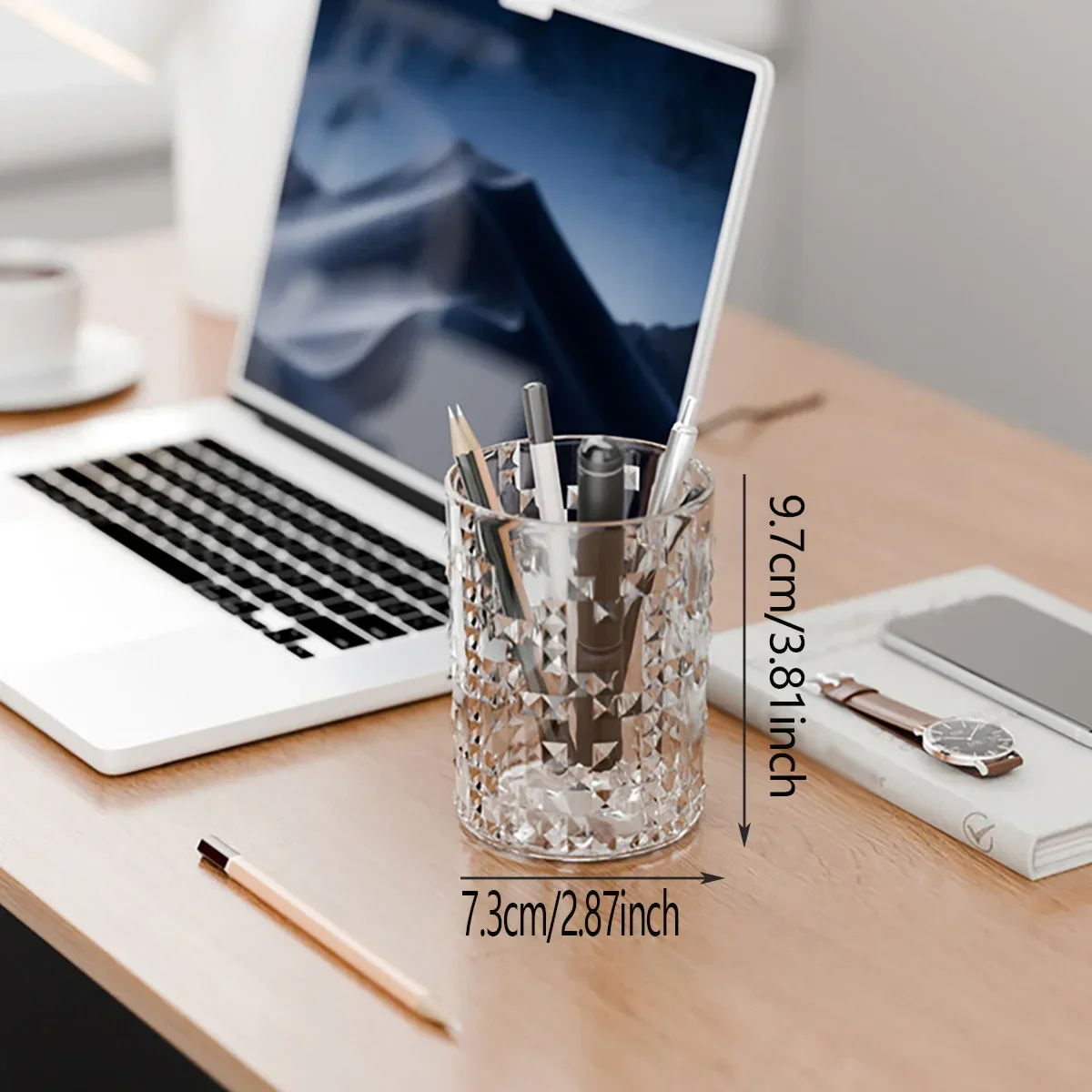 1pc-Wall Mounted Toothbrush Holder, mouthwash cup, No Drilling Required, Bathroom Organizer, Non-Electric, .Decorations