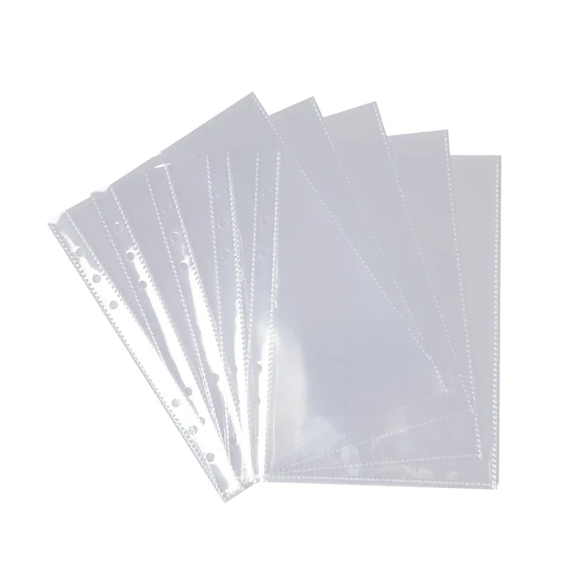 10 Pieces/Pack of Photo Card Inner Pages Transparent Pockets for A5 Binder Photoes Cellction Card Stock Organization