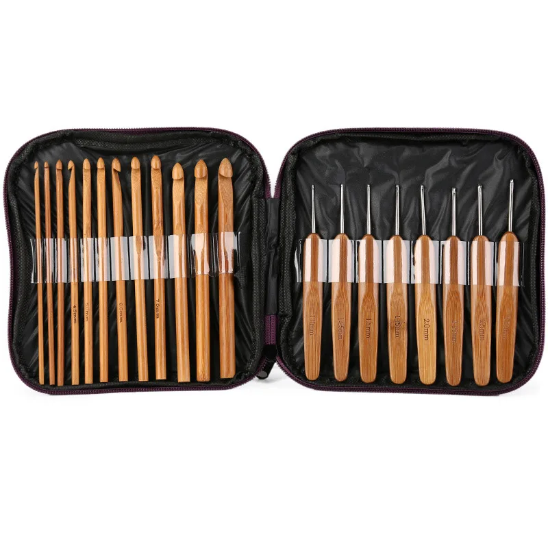 

Деревянный вязальный набор, деревянные вязальные инструменты, свитер, круглые деревянные крючки, деревянные мелкие крючки, Полиуретановая упаковка, вязальная пряжа, хлопок