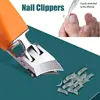 1PC Stainless Steel Nail Clipper Splash-Proof Large Opening Nail Clipper Portable Dead Skin Removal Nail Clipper Cuticle Trimmer 1