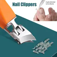 1PC Stainless Steel Nail Clipper Splash-Proof Large Opening Nail Clipper Portable Dead Skin Removal Nail Clipper Cuticle Trimmer 1