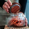 Vintage Flower Pattern Glass Storage Jar with Lid, Home Candy, Coffee Bean Storage Bottle, Kitchen Food Seasoning Sugar Jar 4