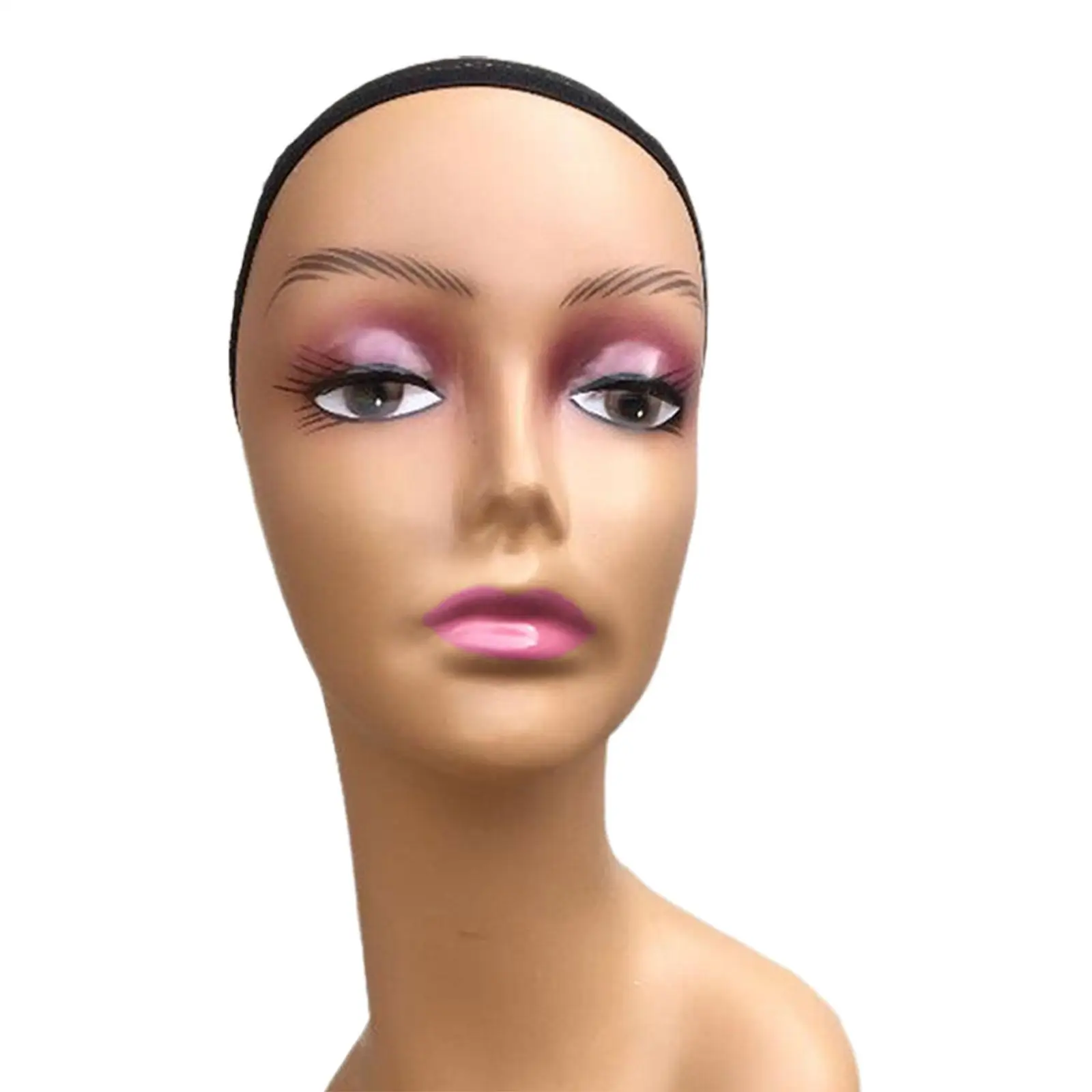 Bald Mannequin Head , ,Female Training Head Wigs Display Model Makeup, Bald Manikin Head Doll Head for Home ,Wig Making Hat