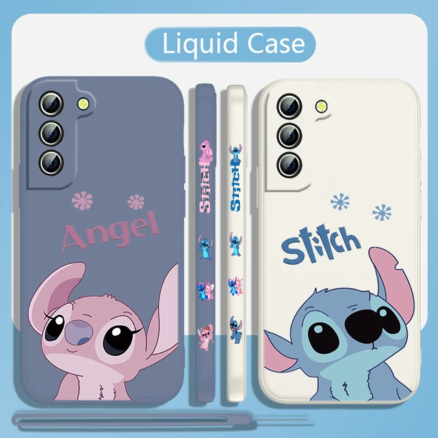 Funda para Samsung Galaxy S21 FE Oficial de Disney Angel & Stitch Beso -  Lilo & Stitch