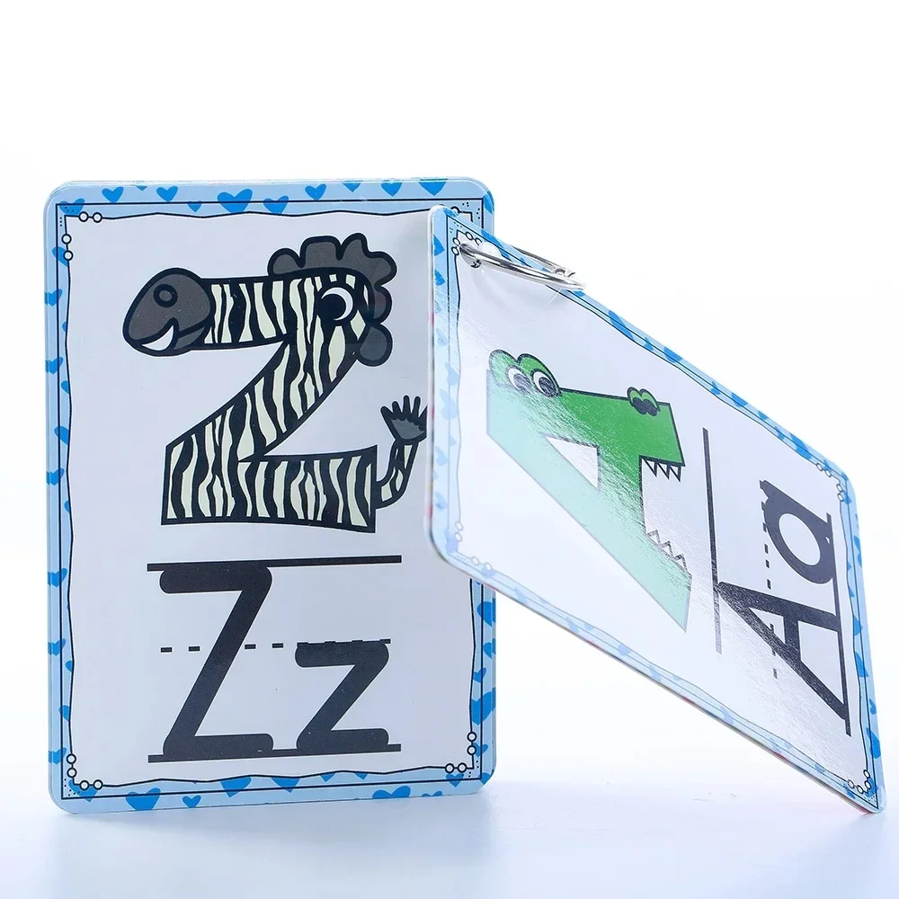 26 Alphabet Letters Words Cards Educational Toys for Early Childhood English Alphabet 26 Letters Words English Cards educational learning toy