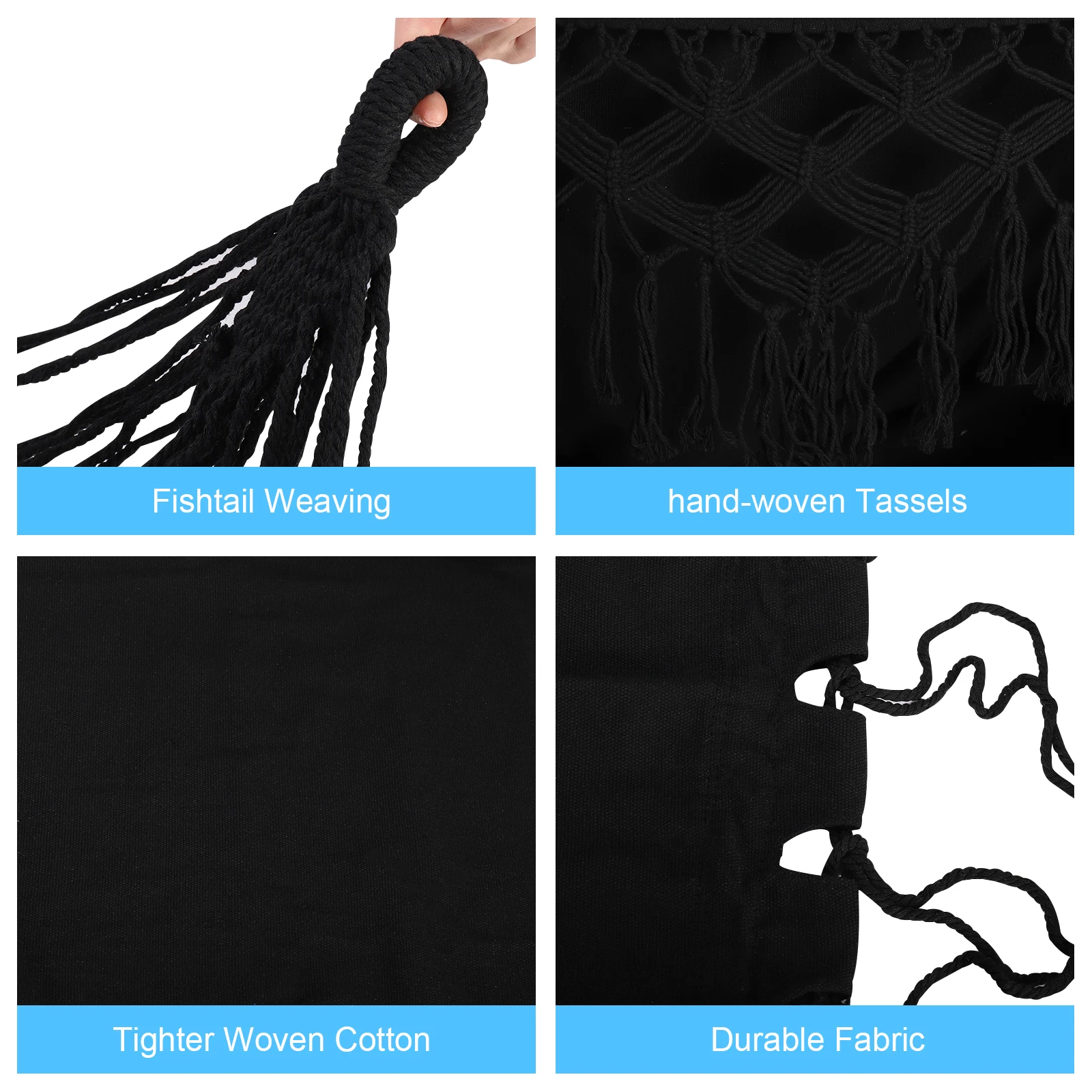 240*150cm 2 Person Hammock Large Brazilian Macrame Fringe Double Deluxe Hammock Swing Net Chair Outdoor Hanging Swings