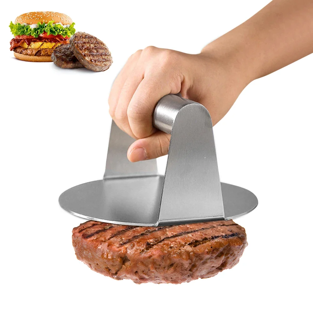 Stainless Steel Hamburger Meat Press burger press hamburger press Circular Burger Meat Press Patties Beef Pie Mould Maker Plate Kitchen Tool