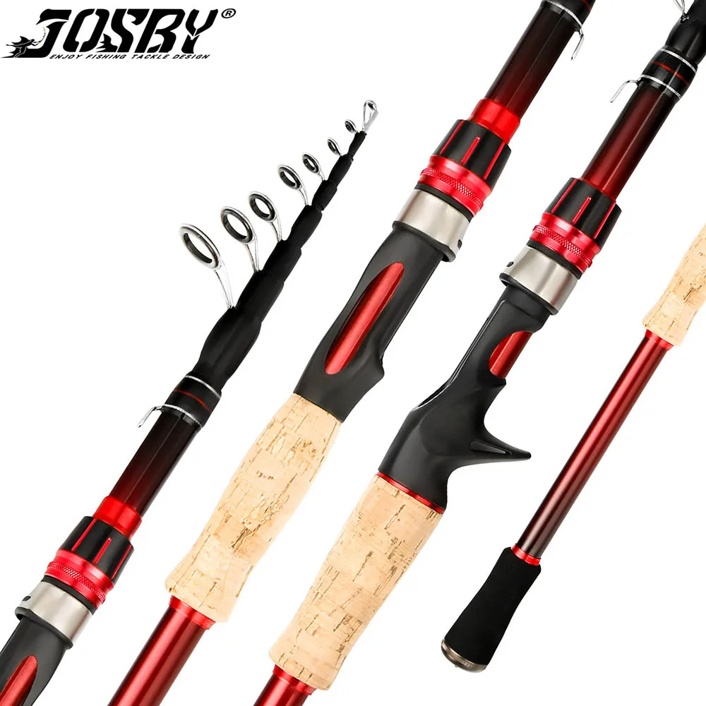 

JOSBY Telescopic Fishing Rod Ultralight Weight Spinning/Casting Pole Carbon Fiber 2.1M 2.4M 2.7M 3.0M Sea Saltwater Pesca