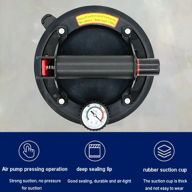 2022250KGwithPressureGaugeVacuumSuctionCup8InchHeavyDuty