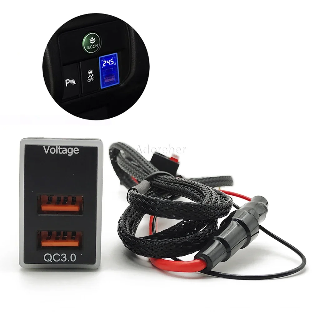 

Автомобильный адаптер для быстрой зарядки, быстрое зарядное устройство для Honda New 2014-2020