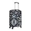 Custom Black Modern Military Camouflage Camo Style Luggage Cover Elastic Travel Suitcase Protective Covers Suit For 18-32 inch 2