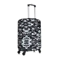 Custom Black Modern Military Camouflage Camo Style Luggage Cover Elastic Travel Suitcase Protective Covers Suit For 18-32 inch 2