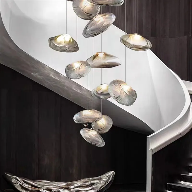 Bocci debuts Pendant Light Design Smoky Grey Glass Light Art Decorative besroom bedside lamps home Restaurant Hanging Lamp