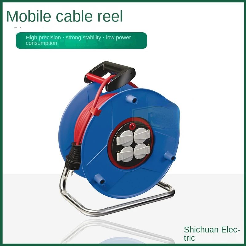 Retractable Power Cords Plug Cord 100 Ft Reel Electric Extension With  Multiple Outlet - AliExpress