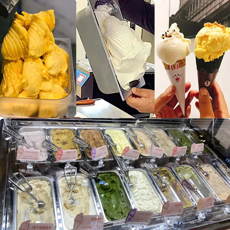 Hard Ice Cream Maker Commercial Vertical 20L Large Capacity Stainless Steel Haagen-Dazs Summer Freeze Equipments Cone Machine 6