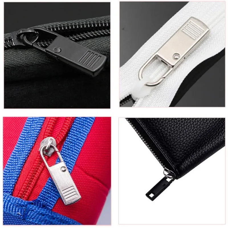 Zipper Slider Puller Repair Kit - Instant Replacement for Broken Buckles - 5 Piece Set for Travel Bags and Suitcases