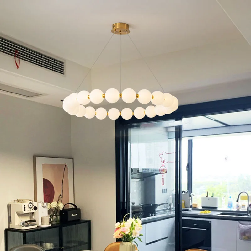 Nordic Round Ring LED Ceiling Chandelier Acrylic Gold for Dining Living Room Center Table Bedroom Pendant Lighting Decor Fixture led chandelier ceiling chandelier led pendant light