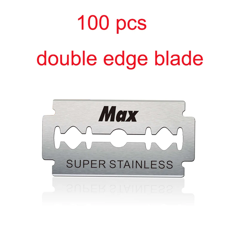 디스플레이 카드 100개 독일산 스테인리스 스틸 양날 면도날 플래티넘 코팅 안전 면도날 일회용 면도날