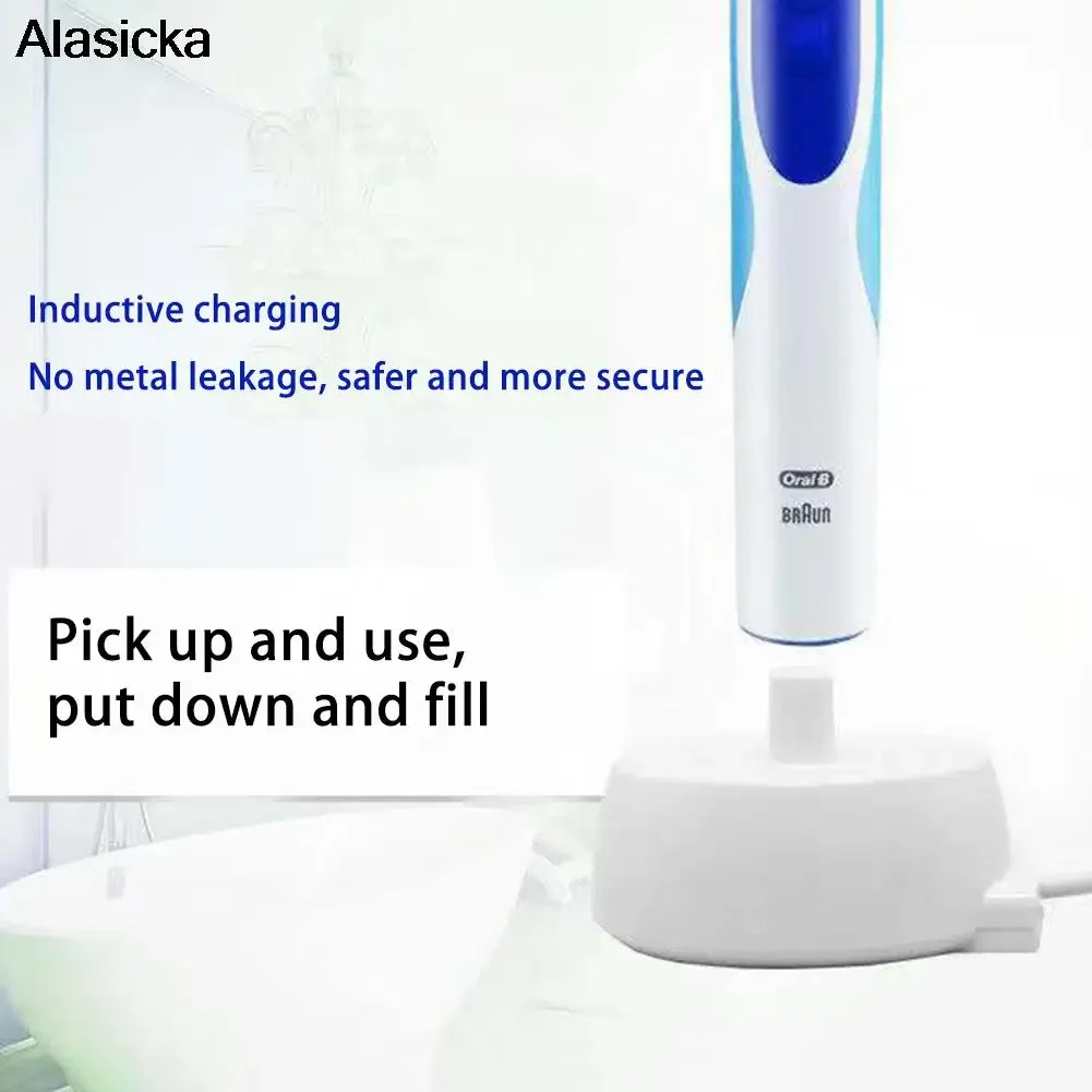 Universal Electric Toothbrush Charger with Inductive Charging Base and EU/US/USB Plug