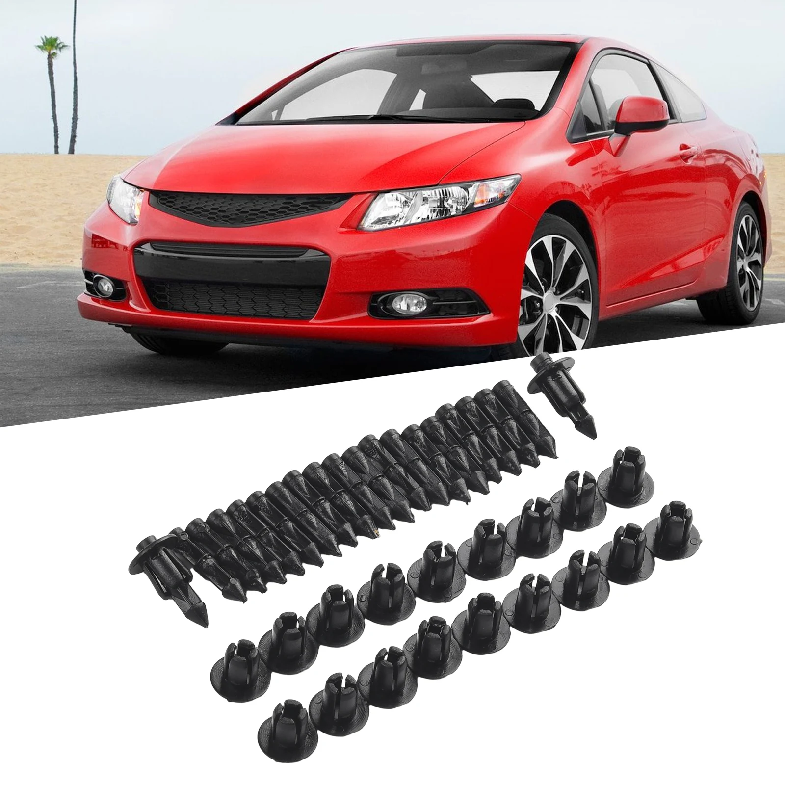 

20pcs 6mm Car Rivet Bike Fairing Trim Clips Plastic Panel Fastener Clips For Honda For Suzuki Universal Auto Accessories