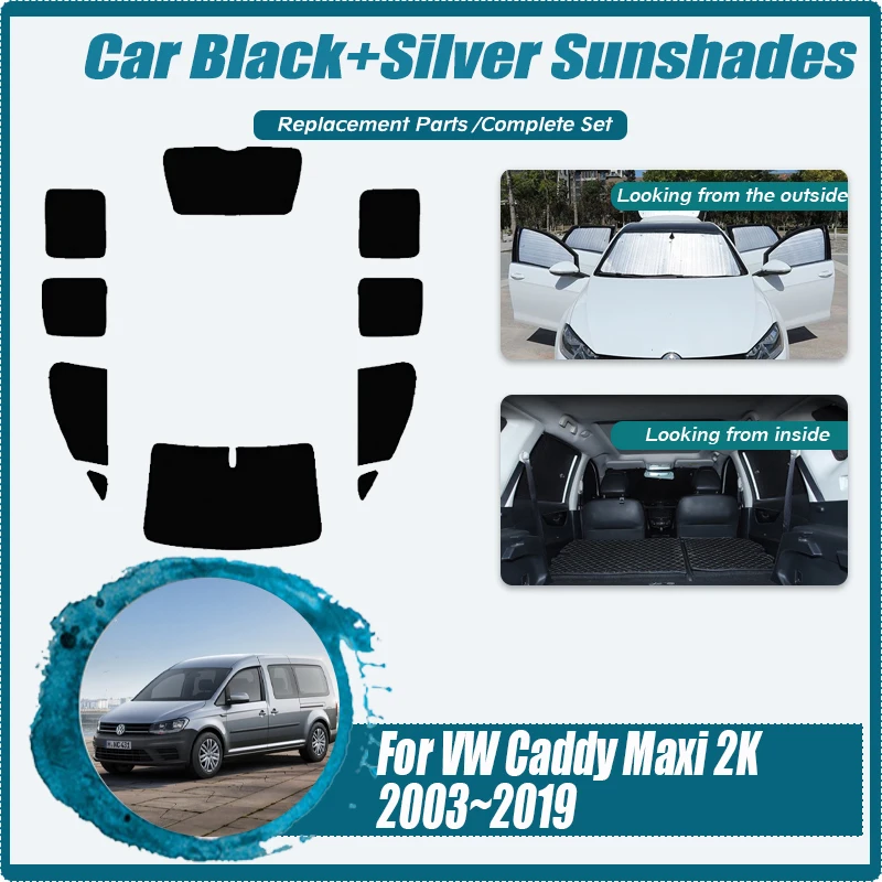Parasole Per Auto Coperture Per Volkswagen Vw Caddy Maxi 2K 2003 ~ 2019 Protezione Solare Copertura Della Finestra Parasole Coperture Imbottiture Acce