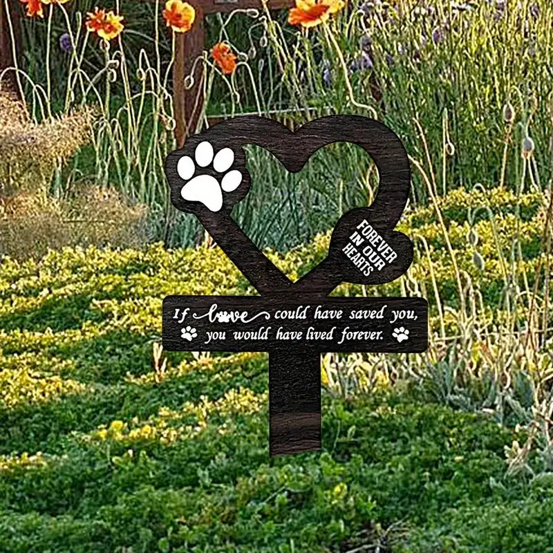 Dog Grave Marker Dog Cemetery Garden Stake Memorial Yard Decorations Pet Loss Outdoor Plaques Claw Sympathy Garden Grave