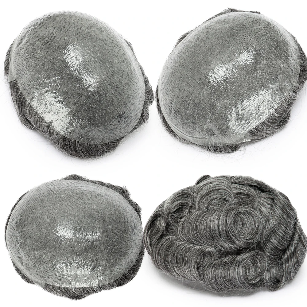 Men Wig Human Hair Toupee Thin Skin Base Pu Male Wig Hair Prosthesis Men Toupee Indian Replacement System Remy Pieces human hair toupee