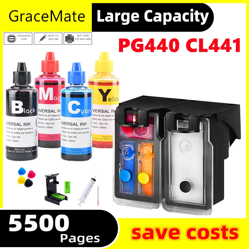 pg440 PG 440 CL 441 Refillable Ink Cartridge Compatible for Canon PIXMA