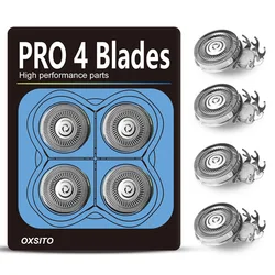 Premium Replacement Shaver Heads for Ultimate Bald Head & Body Grooming - PRO 4 - Blade Edition (A set)