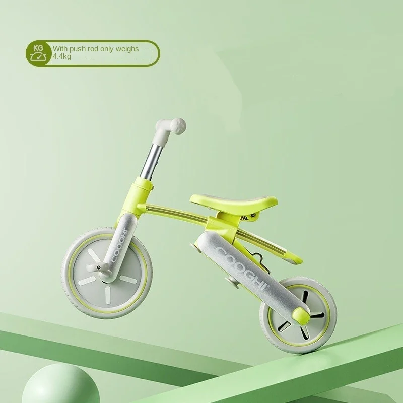 Children's Balance Bike Baby Bicycle 3 in 1 Handcart Baby Stroller Foldable Foam Wheel Exercise Balance Ability Skateboard