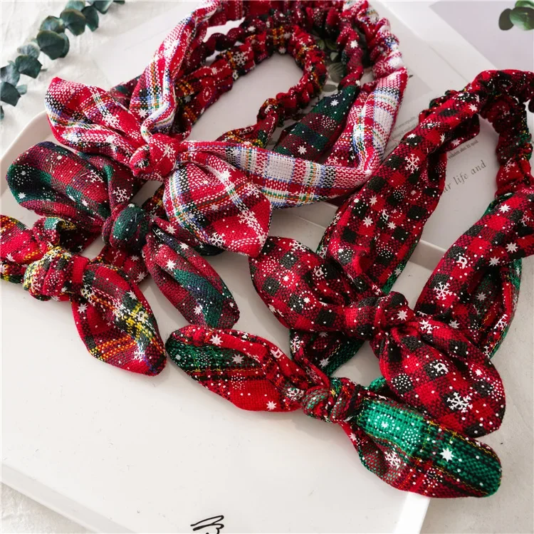 Christmas Decorations Snowflake Grid Headband Xmas Garland Christmas New Year Gift for Girls Ornaments Navidad Decor