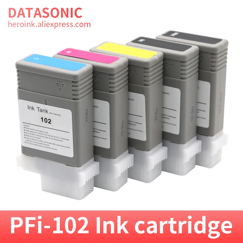 

PFI-102 pfi102 Замена чернильного картриджа для Широкоформатного Принтера Canon IPF510 ipf500 ipf600 ipf610 ipf700 ipf710 ipf750 755